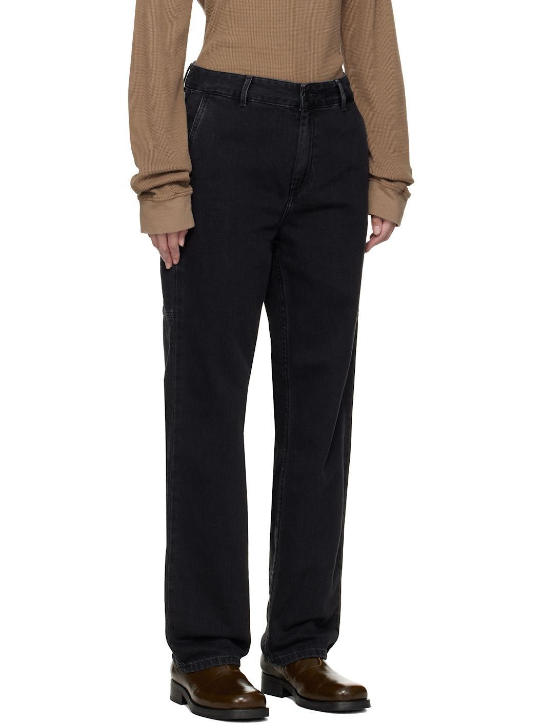 Black Pierce Pant Straight Jeans - 2