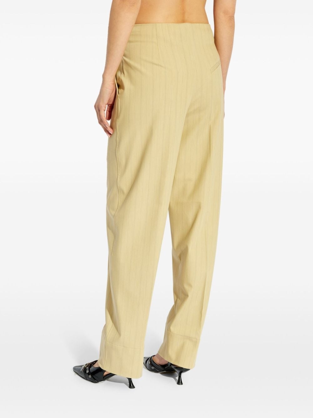 high-waisted striped trousers - 4
