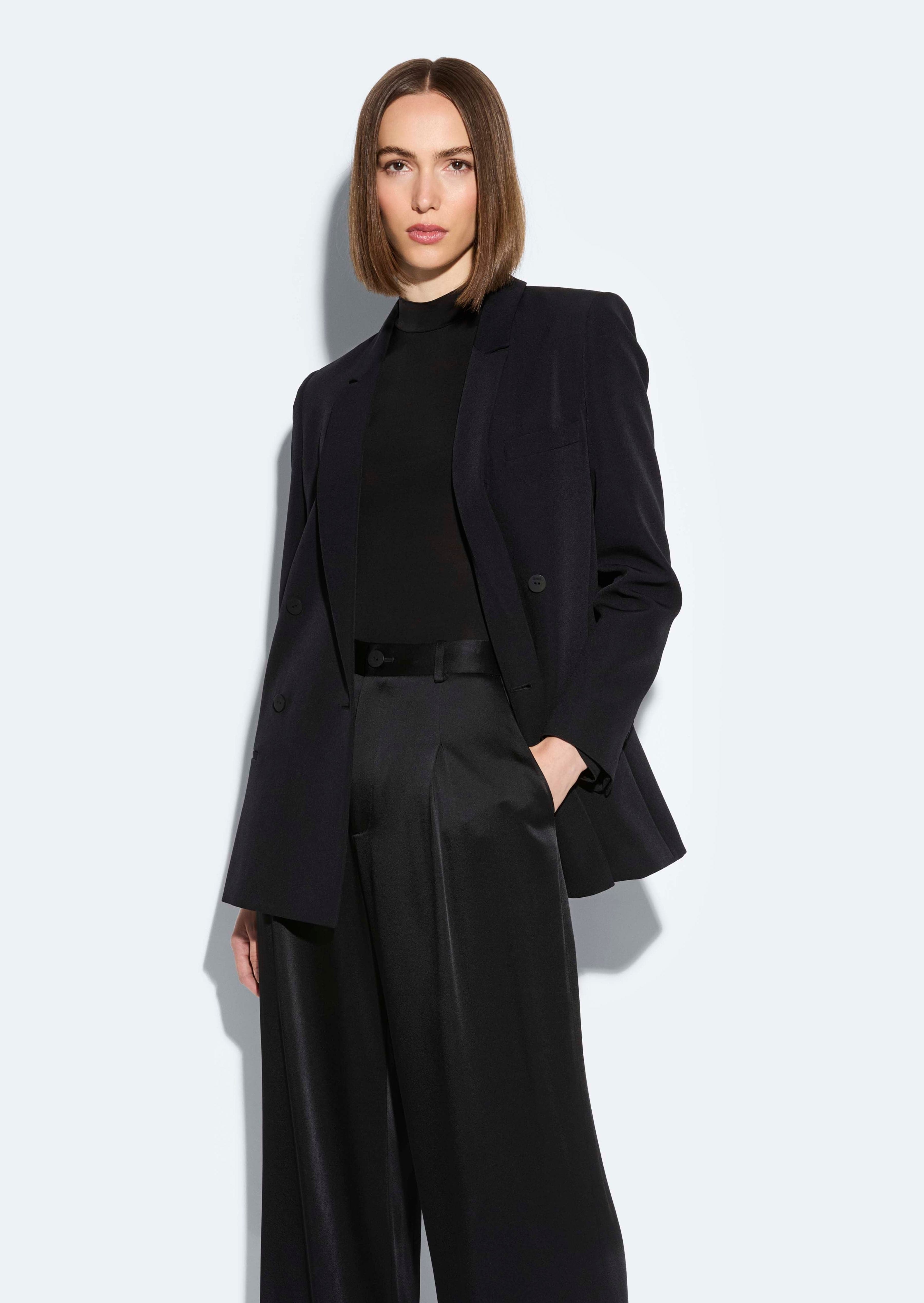 Matte Crepe Double Breasted Blazer - 4