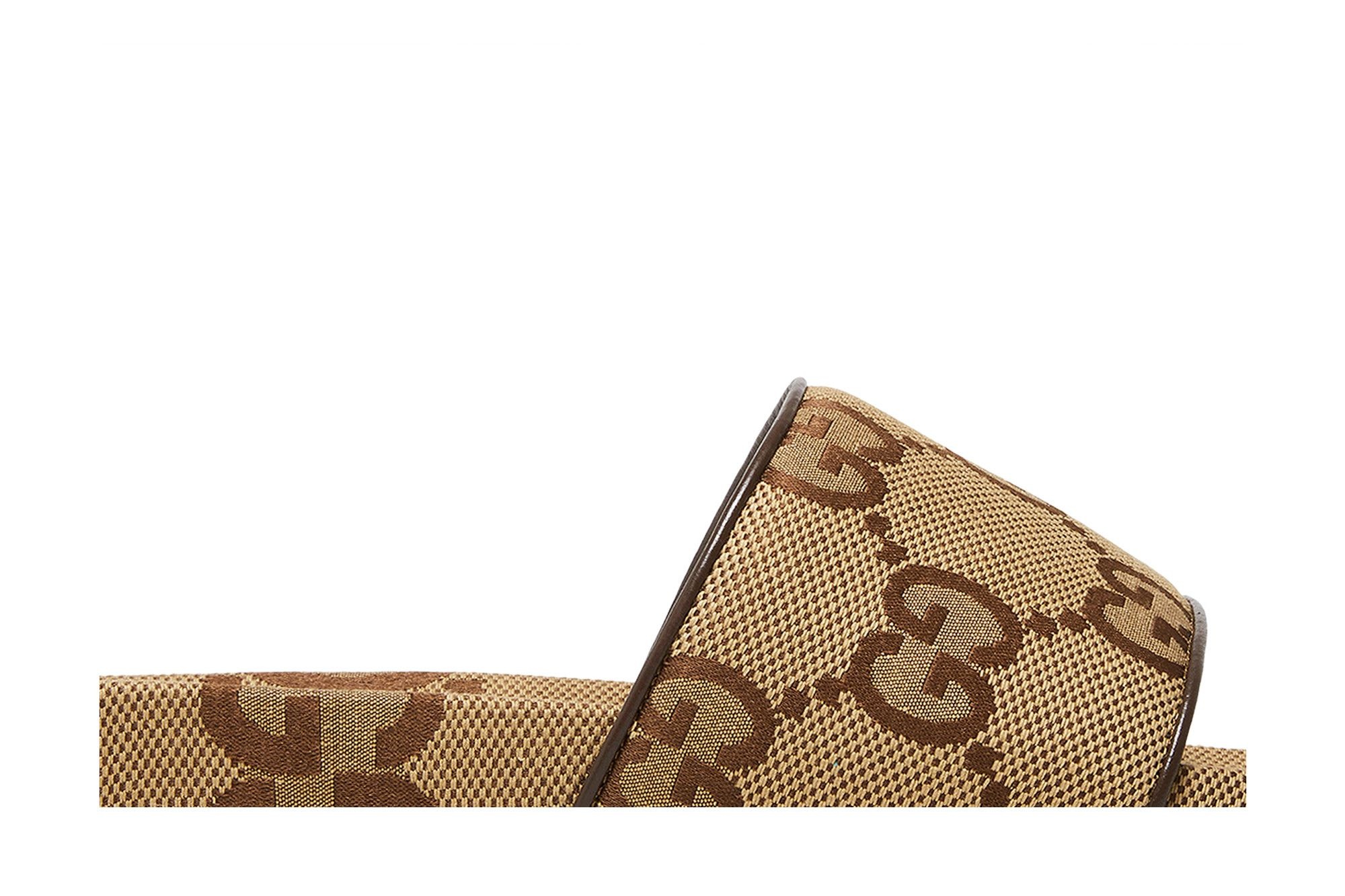 Gucci GG Canvas Slide Sandal 'Camel Monogram' - 2