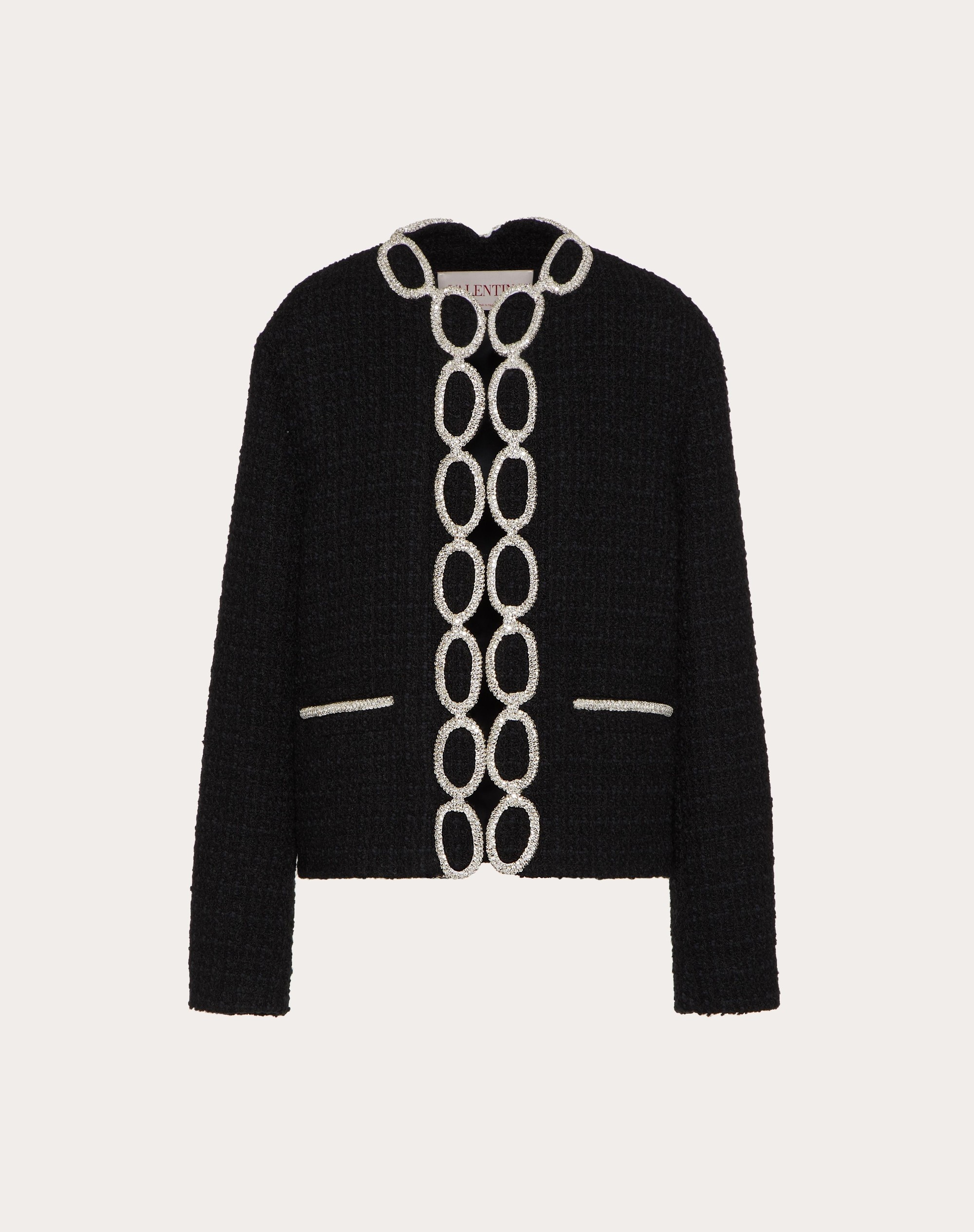 EMBROIDERED WOOL TWEED JACKET - 1