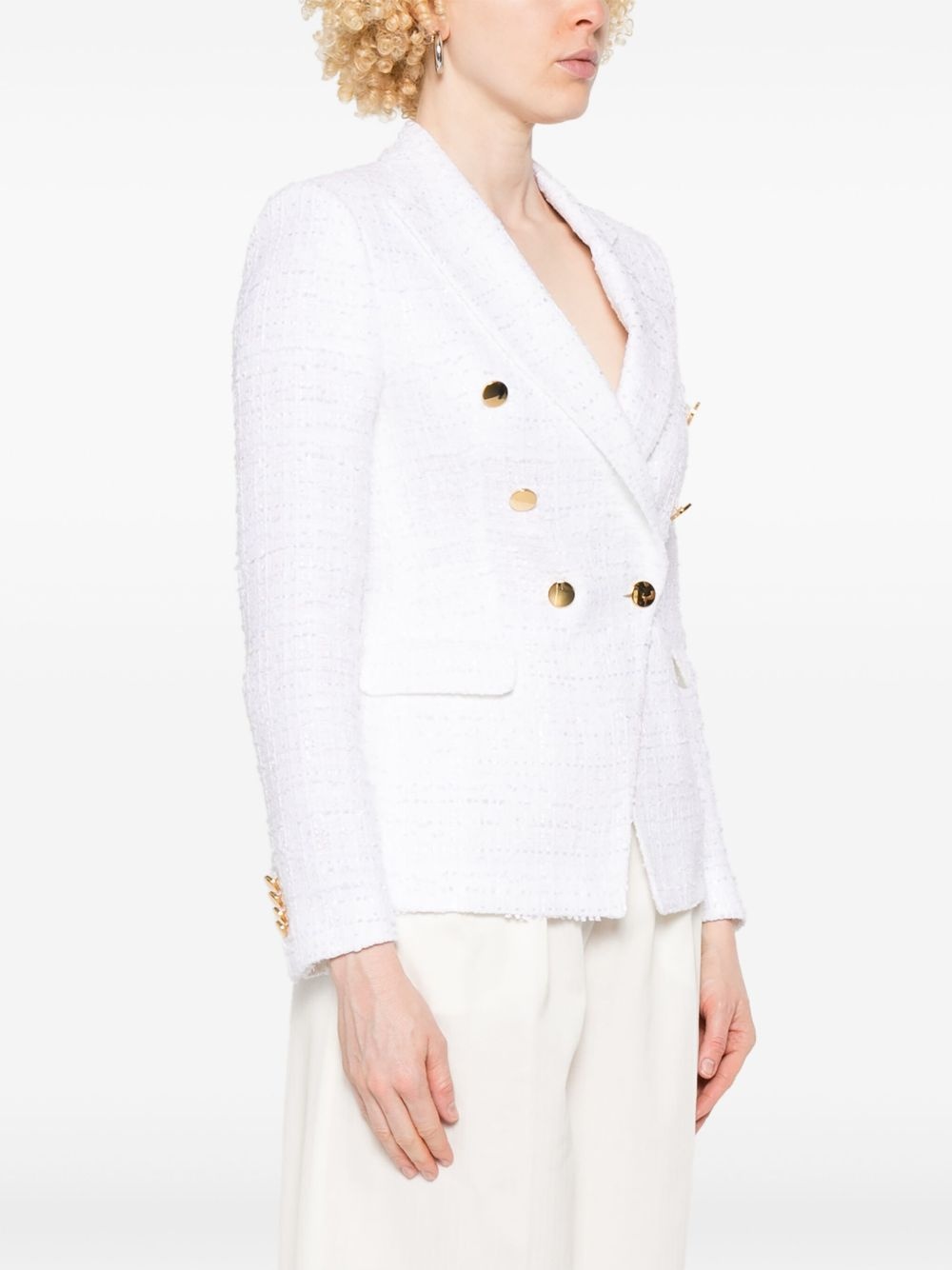 TAGLIATORE - Tagliatore Women Cotton Single-Breasted Jacket - 3