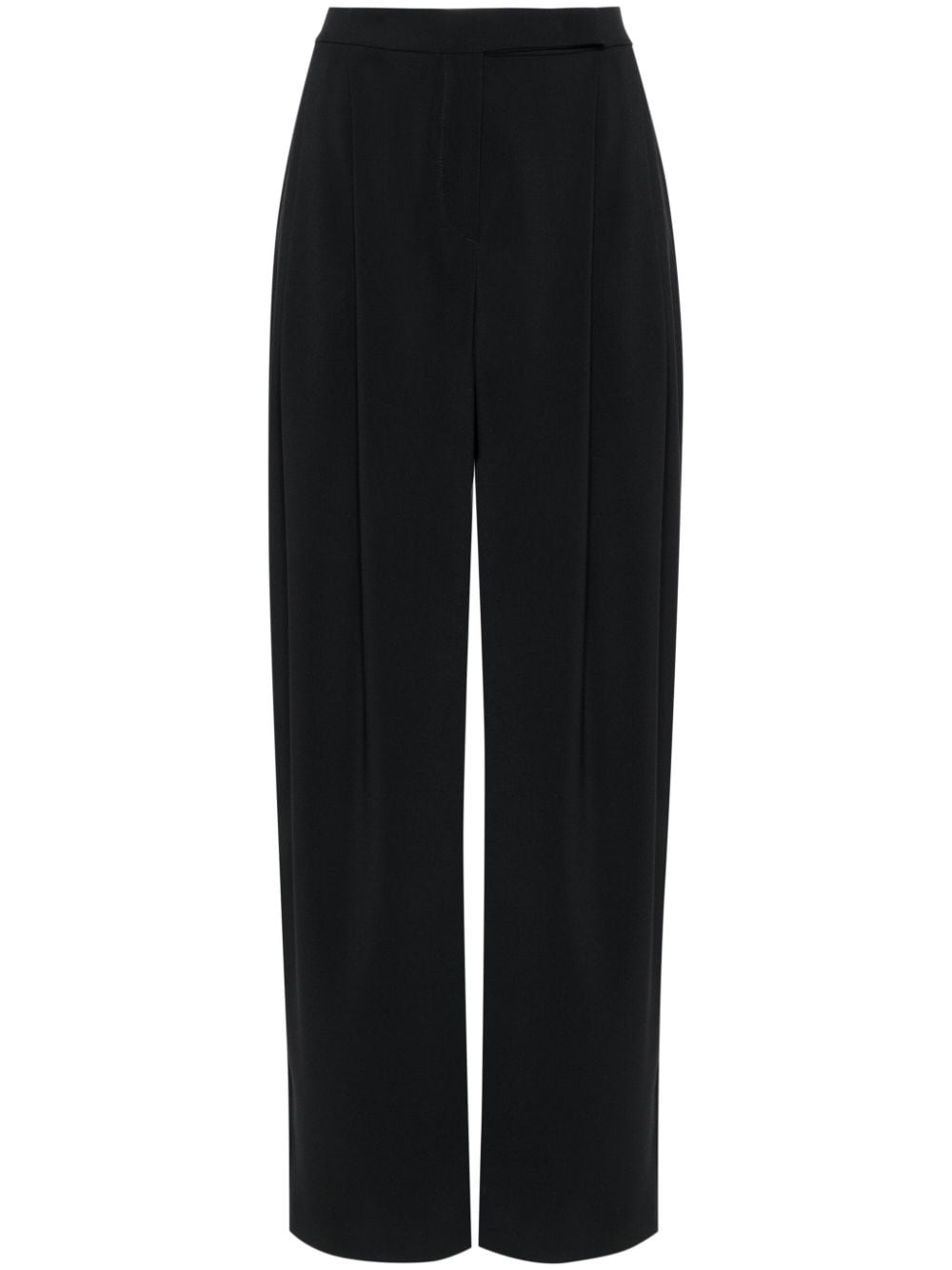 high-waisted crepe trousers - 1