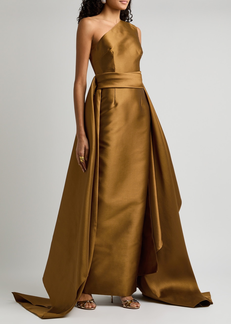 Solace London Charo One-shoulder Faille Gown - 4