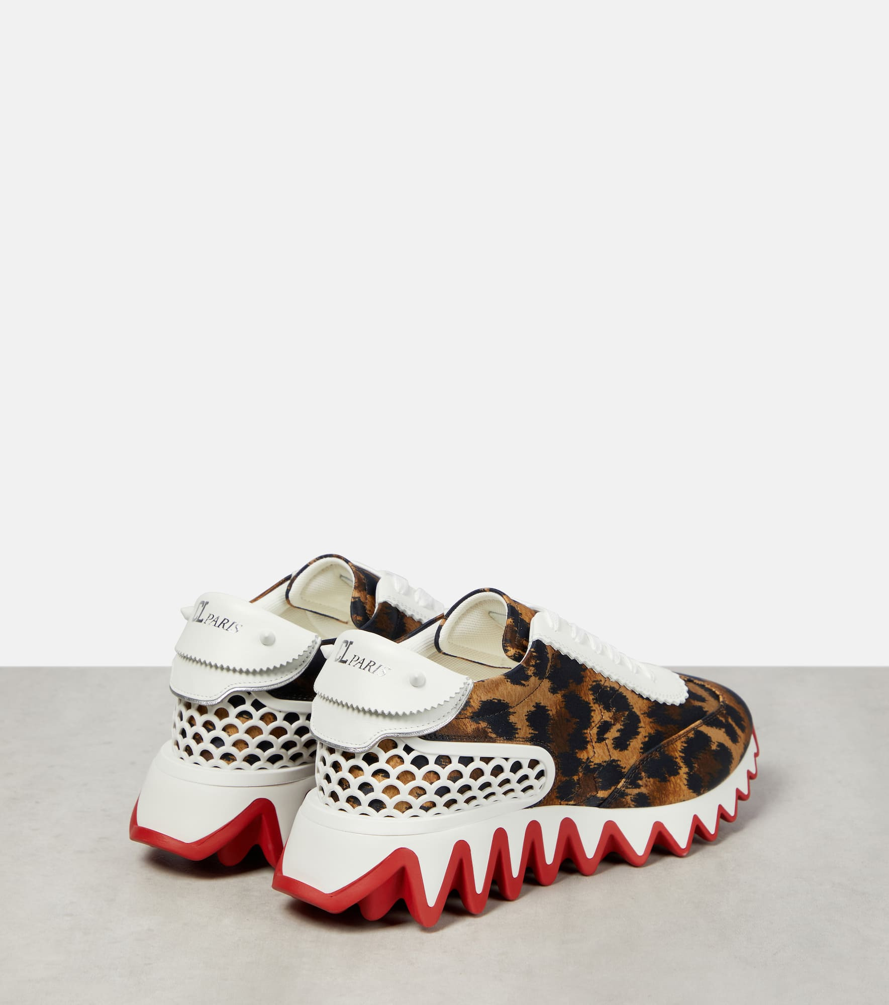 Loubishark leopard-print sneakers - 3