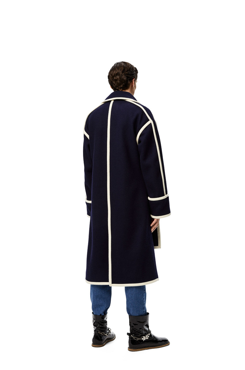 Scarf coat in wool jacquard 4