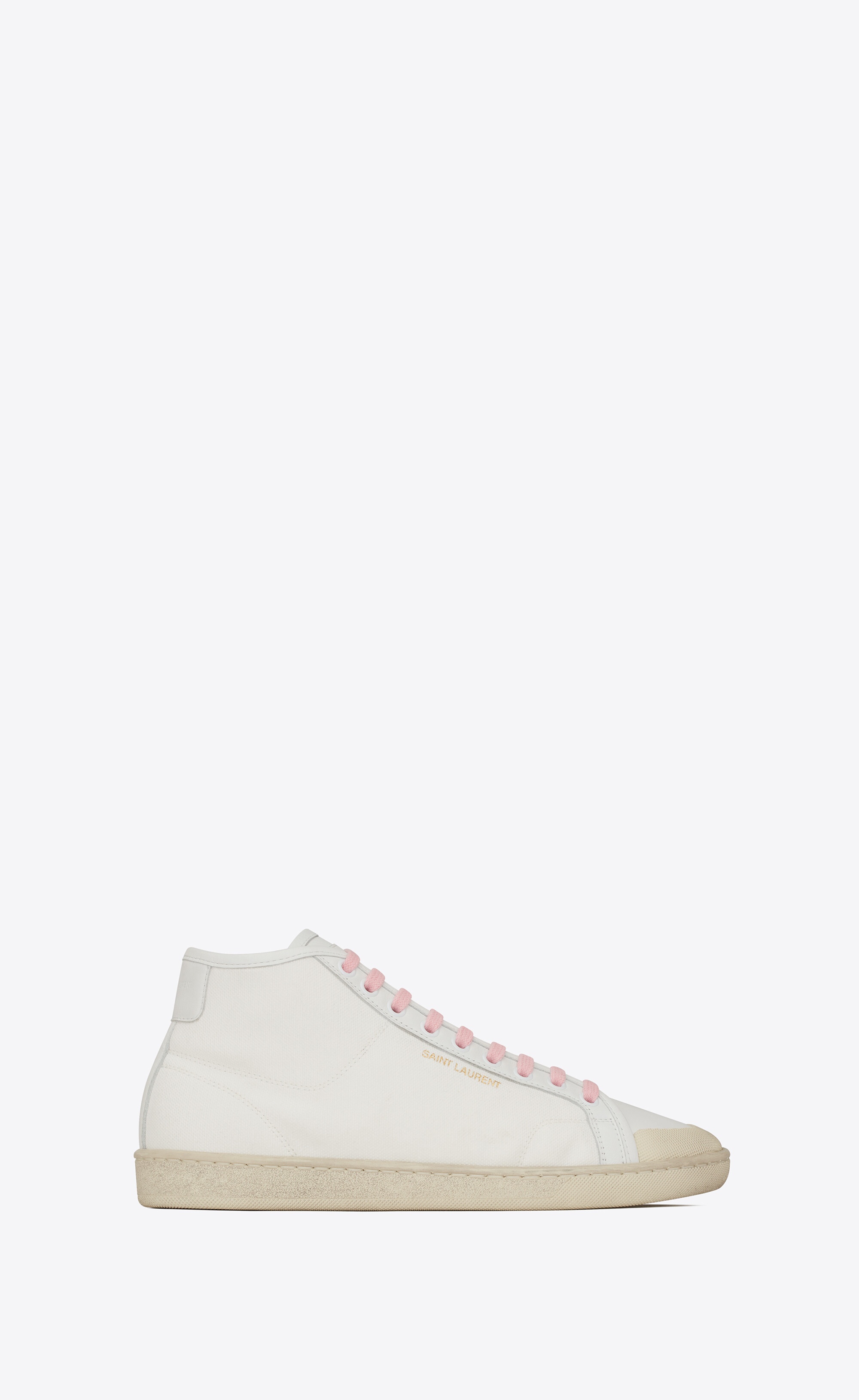 court classic sl/39 mid-top sneakers in canvas and leather - 1