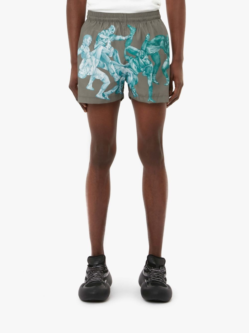JW Anderson POL ANGLADA ALL OVER PRINT SHORTS outlook