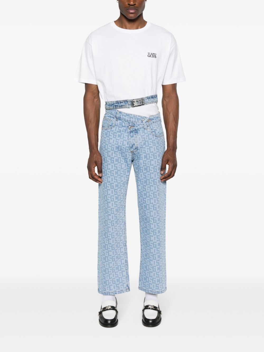 logo-print jeans - 2
