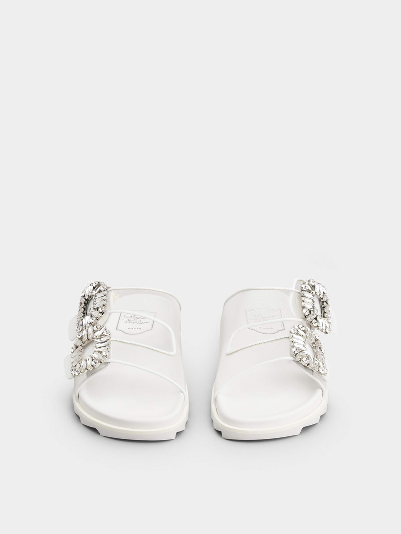 Slidy Viv' Strass Buckle Mules in Fabric 6