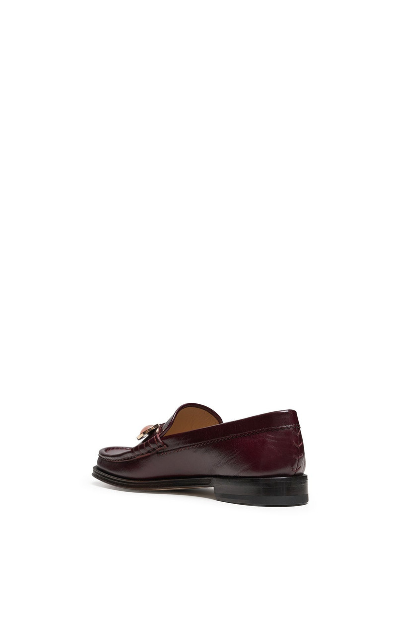 GABRIELA HEARST Melchora Stone Loafer in Bordeaux Leather outlook
