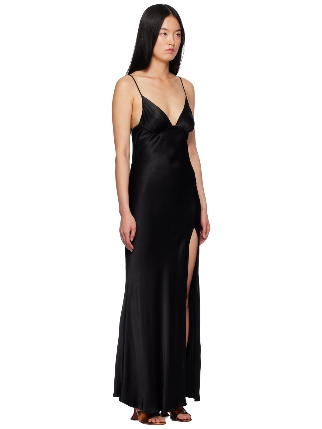 Black Ren Split Maxi Dress - 2