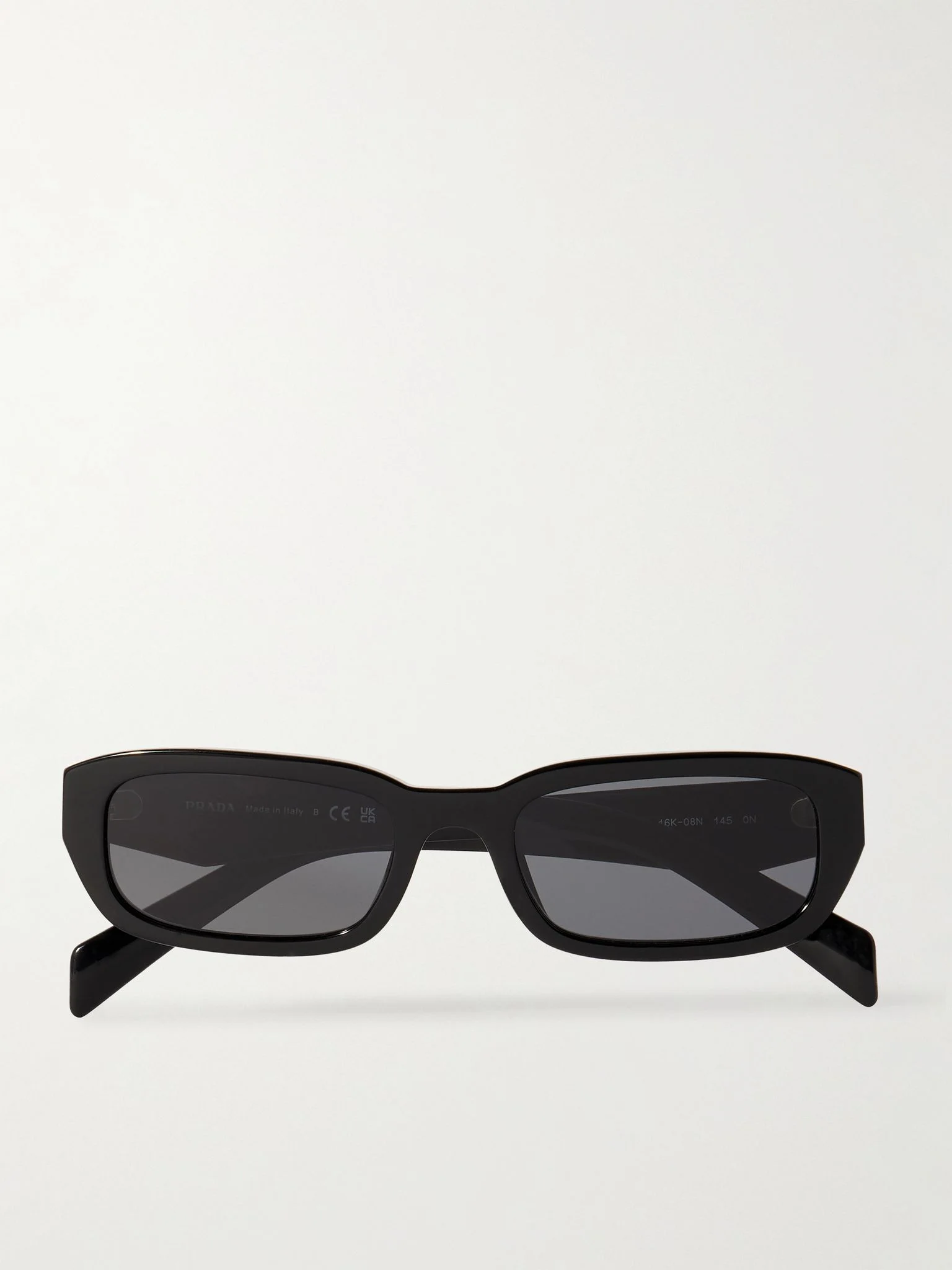 Rectangular-Frame Acetate Sunglasses Black - 1
