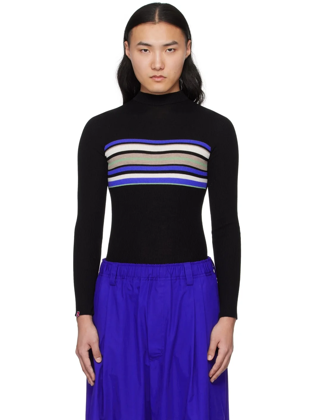 Black Striped Sweater - 1