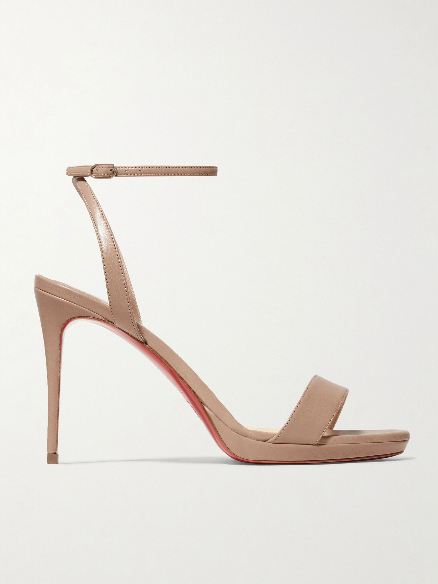 Loubi Queen 100 leather sandals Beige - 1