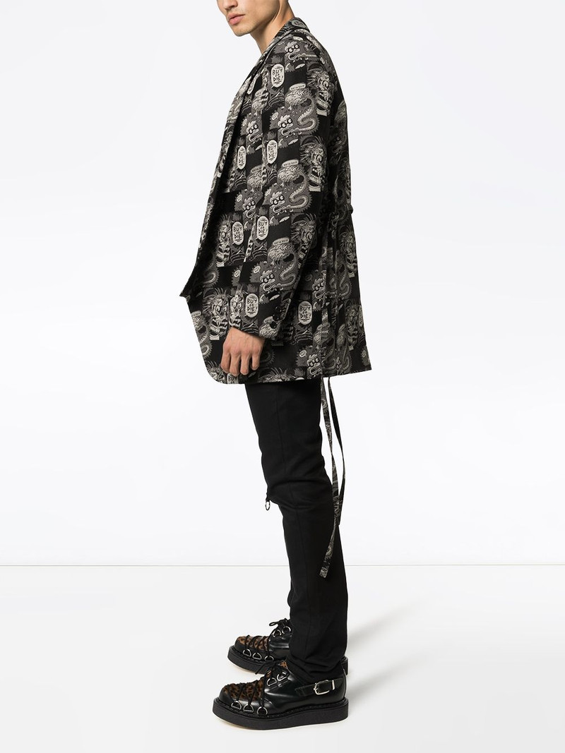 Comme des Garçons Homme Plus Buy Or Die jacquard blazer outlook