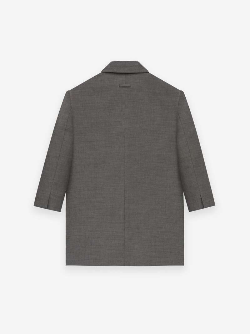 Double Cotton Wool Long Relaxed Blazer 3