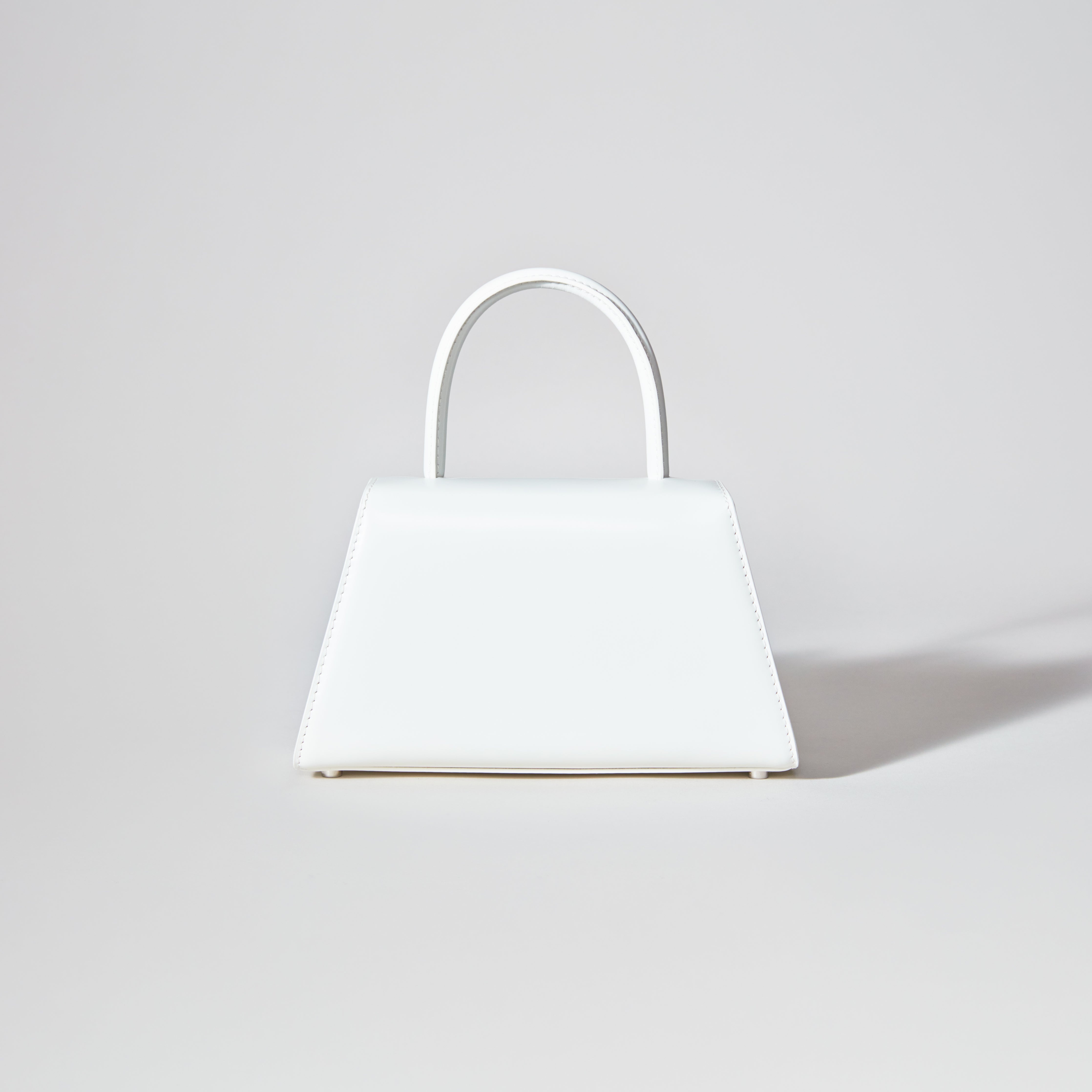 The Bow Mini in White with Diamanté - 3