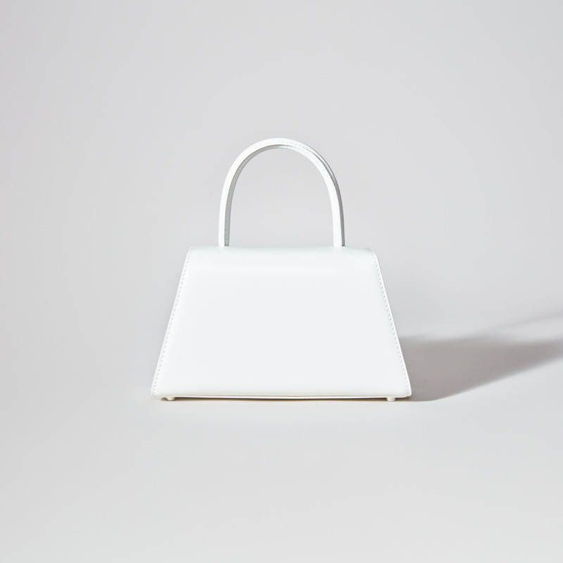 The Bow Mini in White with Diamanté 3