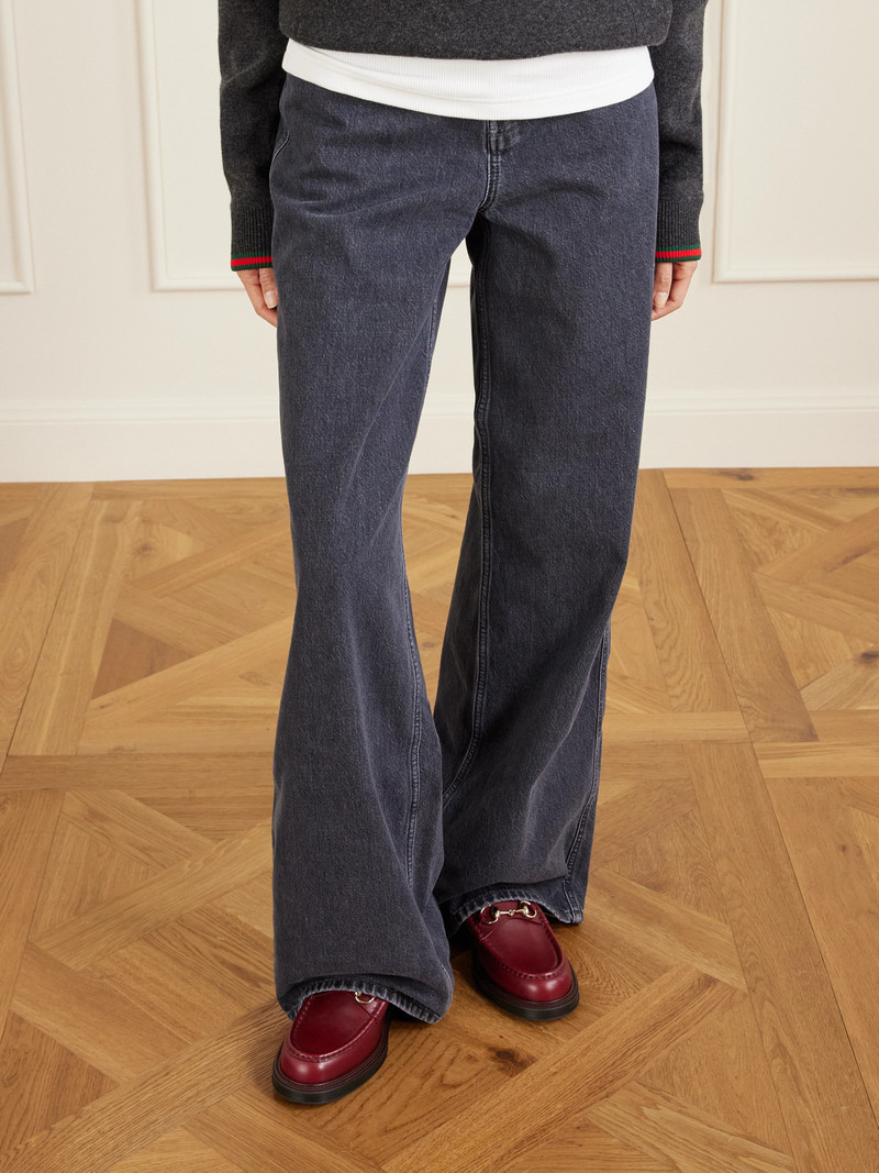 GUCCI Horsebit Embellished Leather Loafers outlook