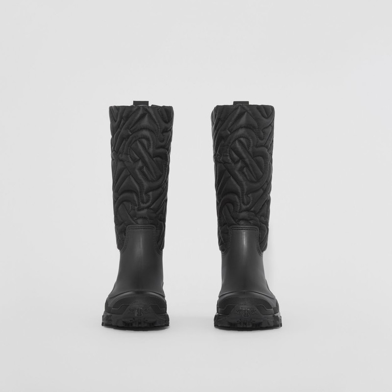 Quilted Monogram Panel Rain Boots 3
