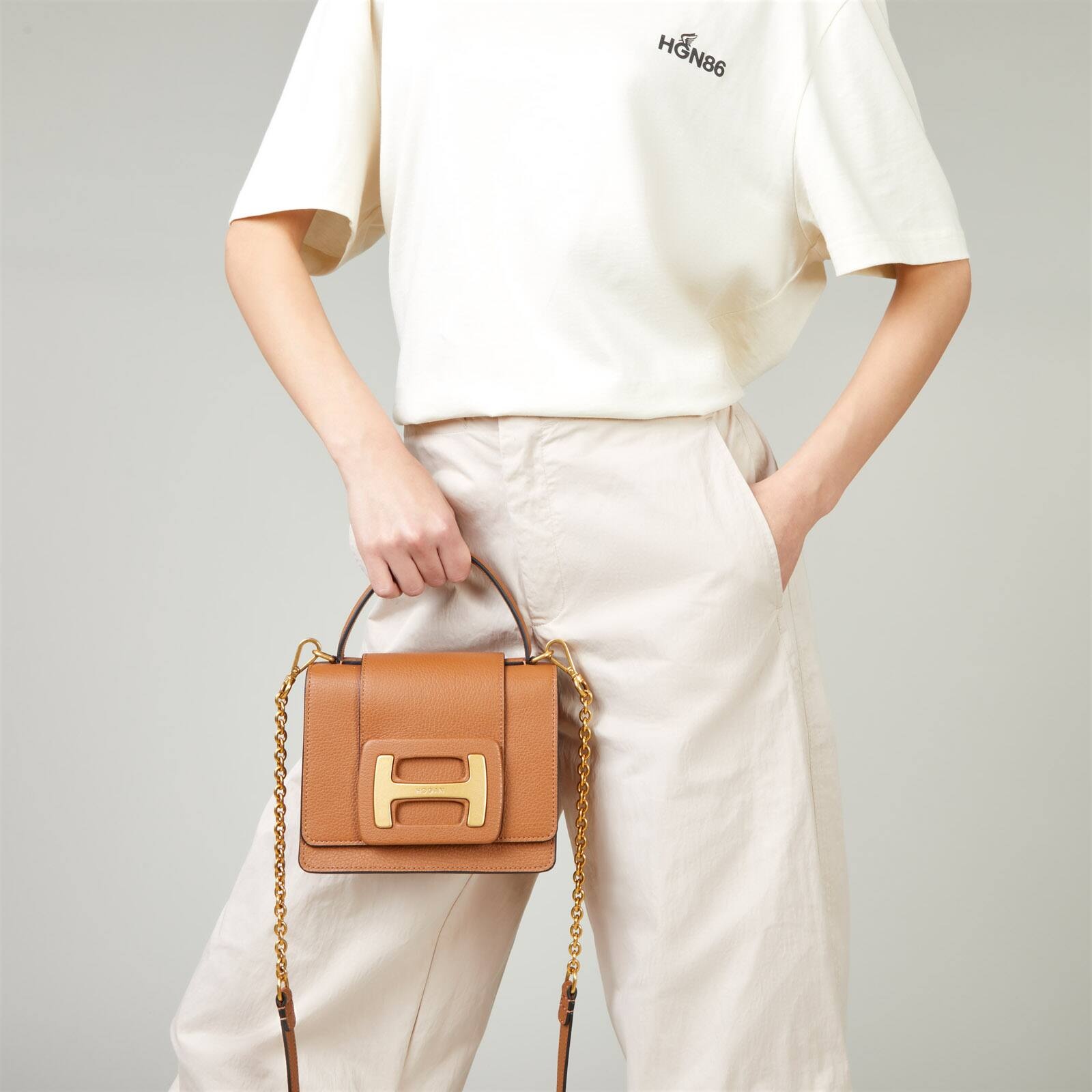 Hogan H-Bag Crossbody Bag Micro Brown - 4