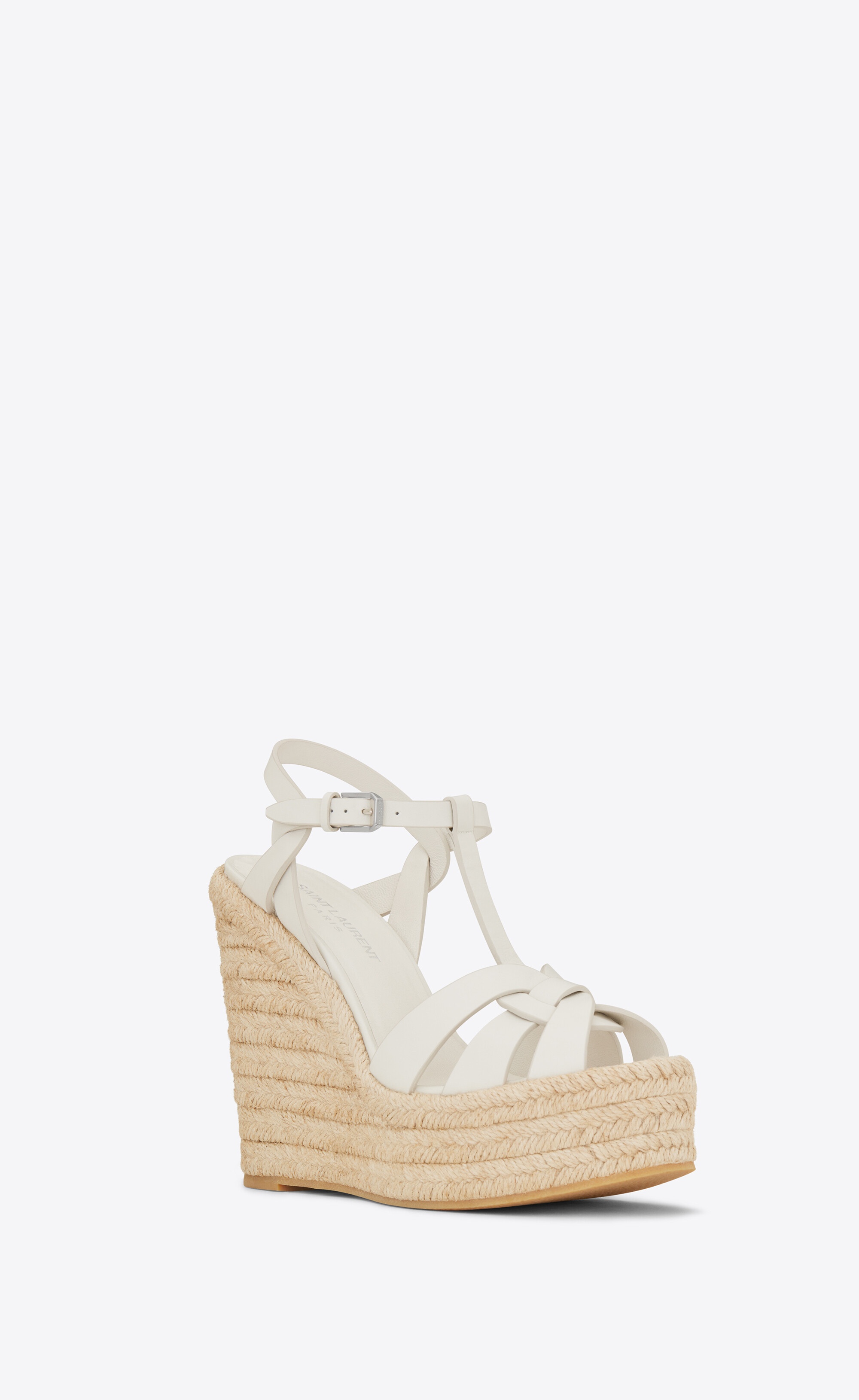 tribute espadrilles wedge in smooth leather - 3
