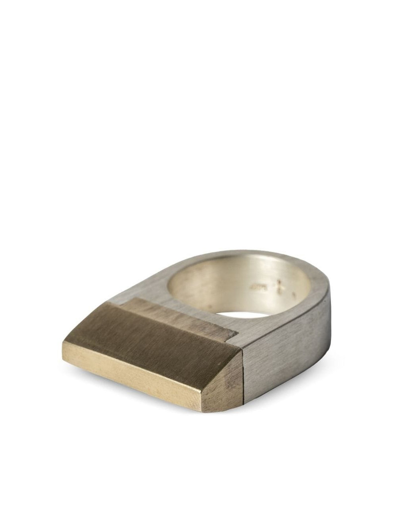 Parts of Four Plate Pyroid Single brass sterling-silver ring outlook