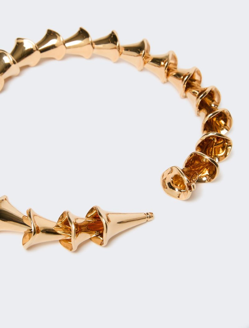 Sportmax Choker necklace with floral elements - gold outlook