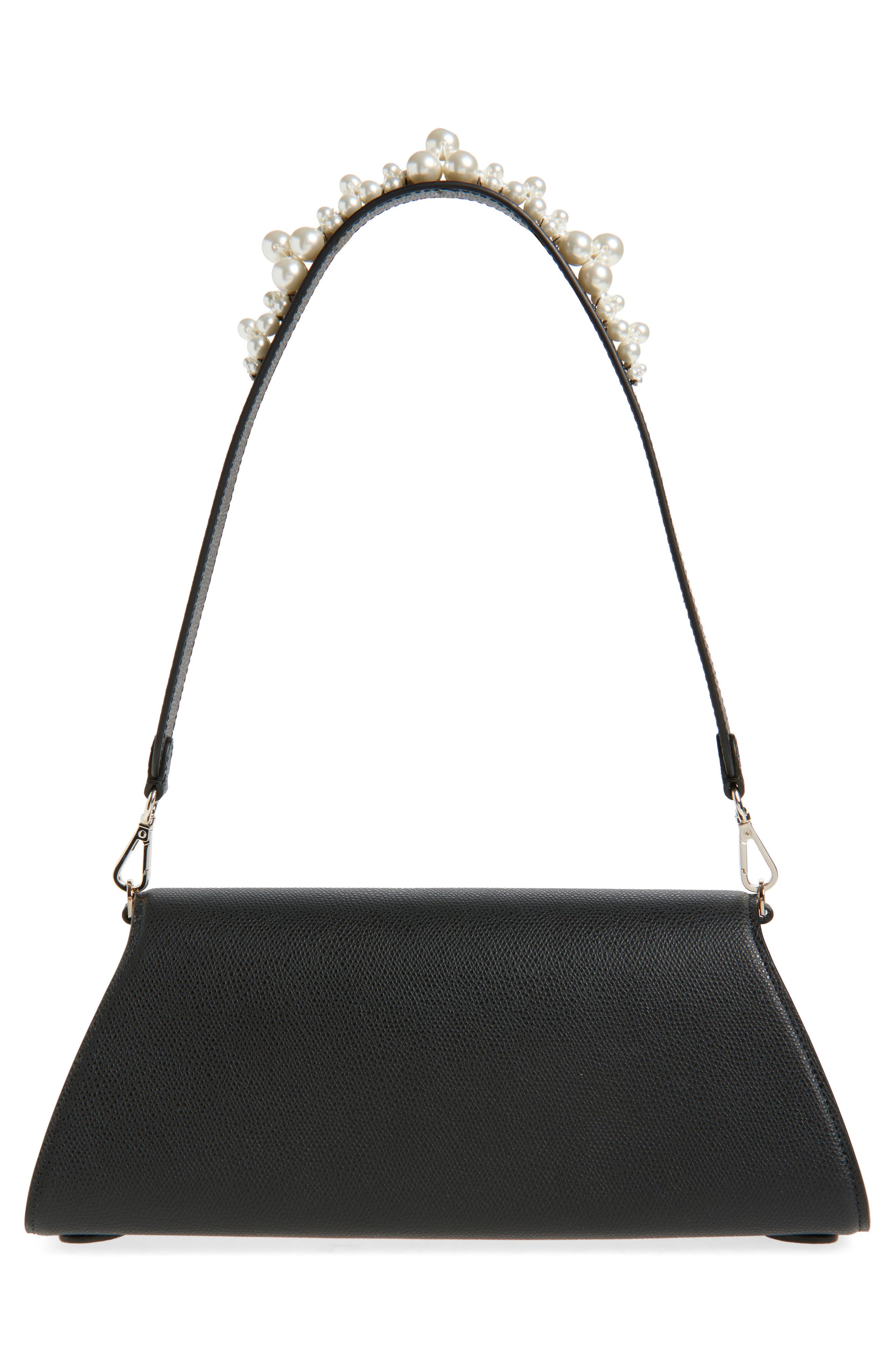 Simone Rocha Pochette Valentine Leather Shoulder Bag in Black/Pearl at Nordstrom - 4