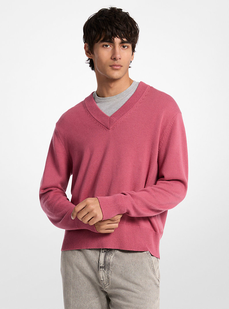 Wool and Cotton Blend Polo Sweater 1