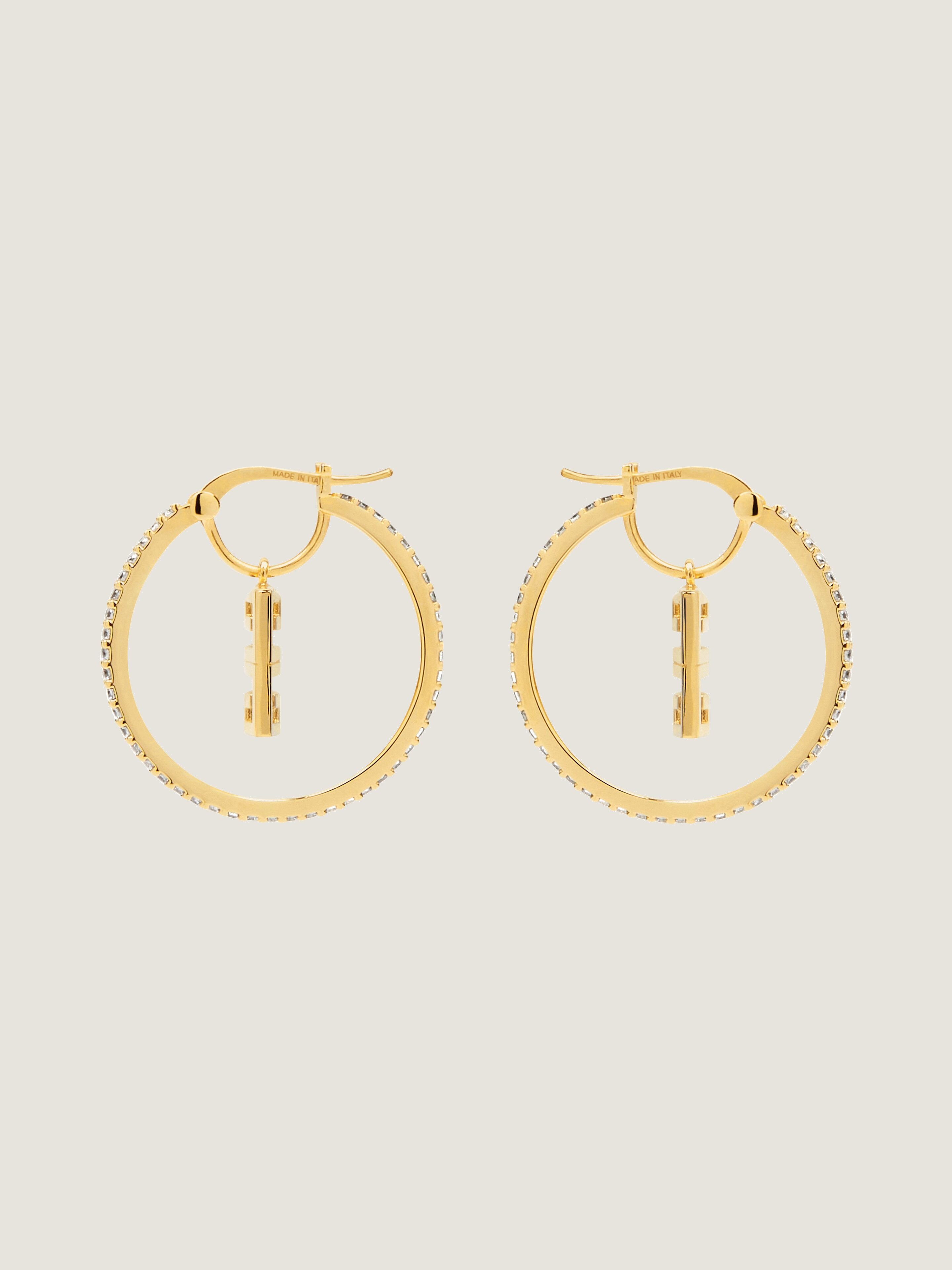 4G EARRINGS IN METAL WITH CRYSTALS - 3