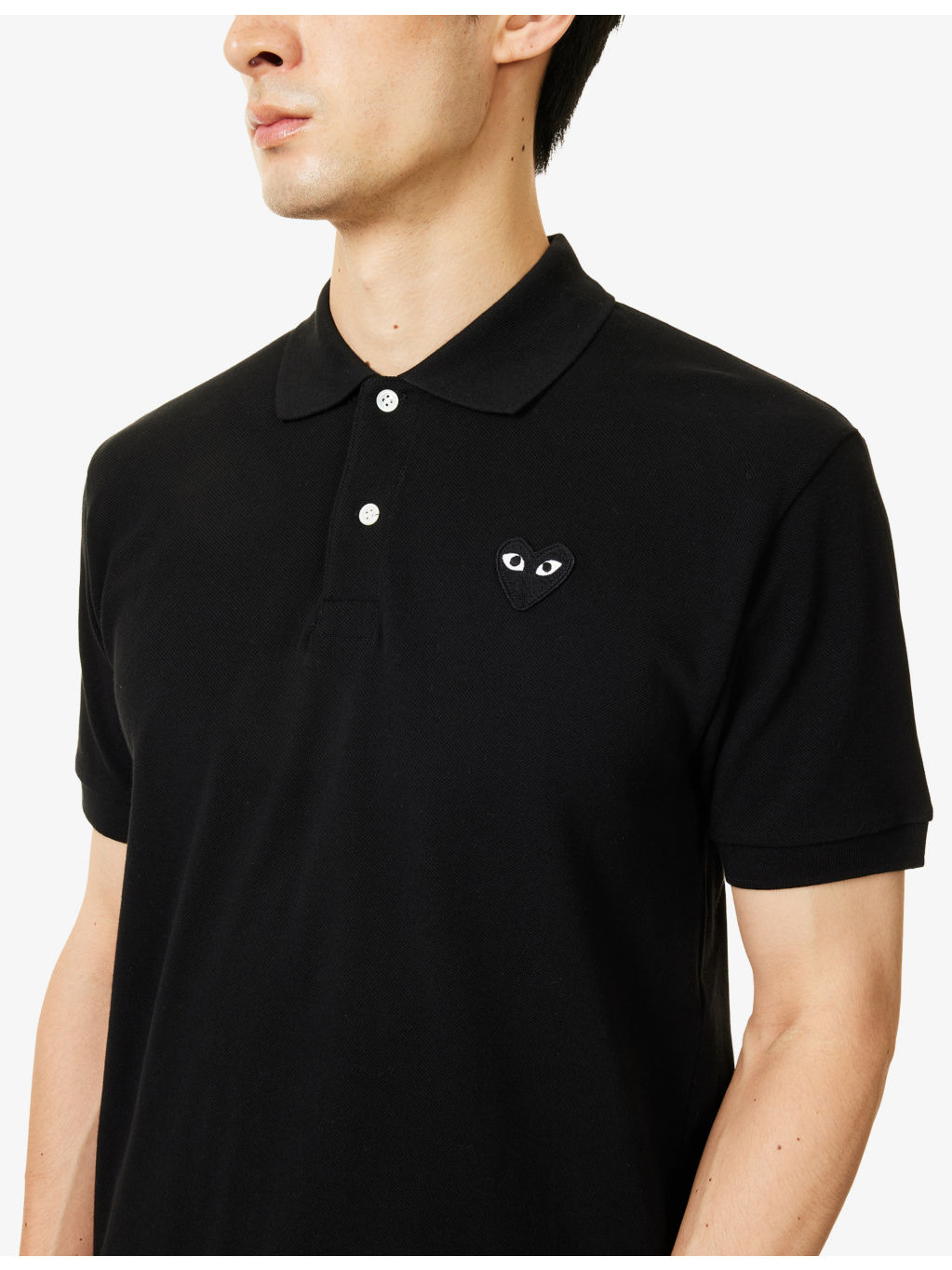 Logo-Patch Short-Sleeve Cotton Polo Shirt - 5