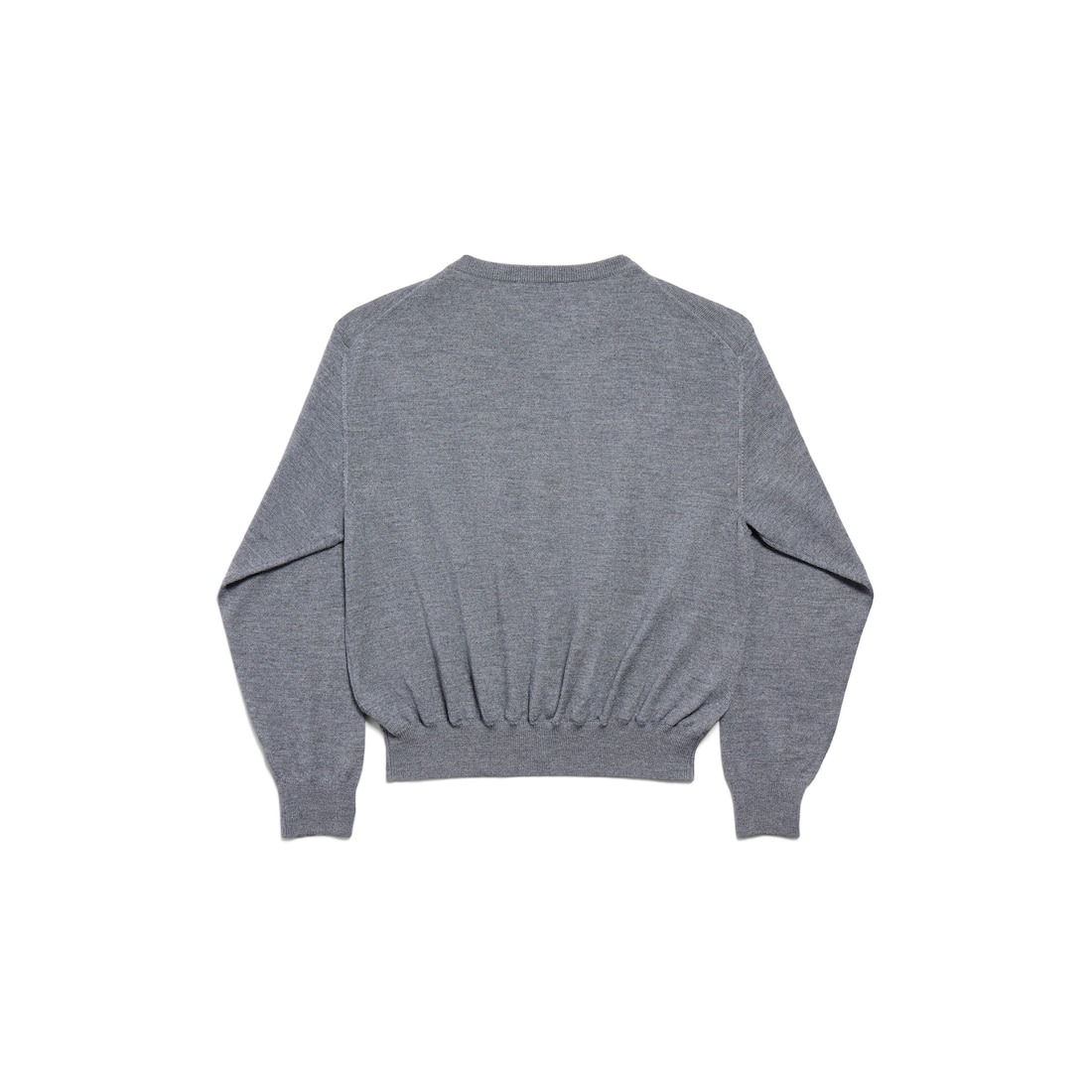 Women's V-neck Sweater in Heather Grey - 6