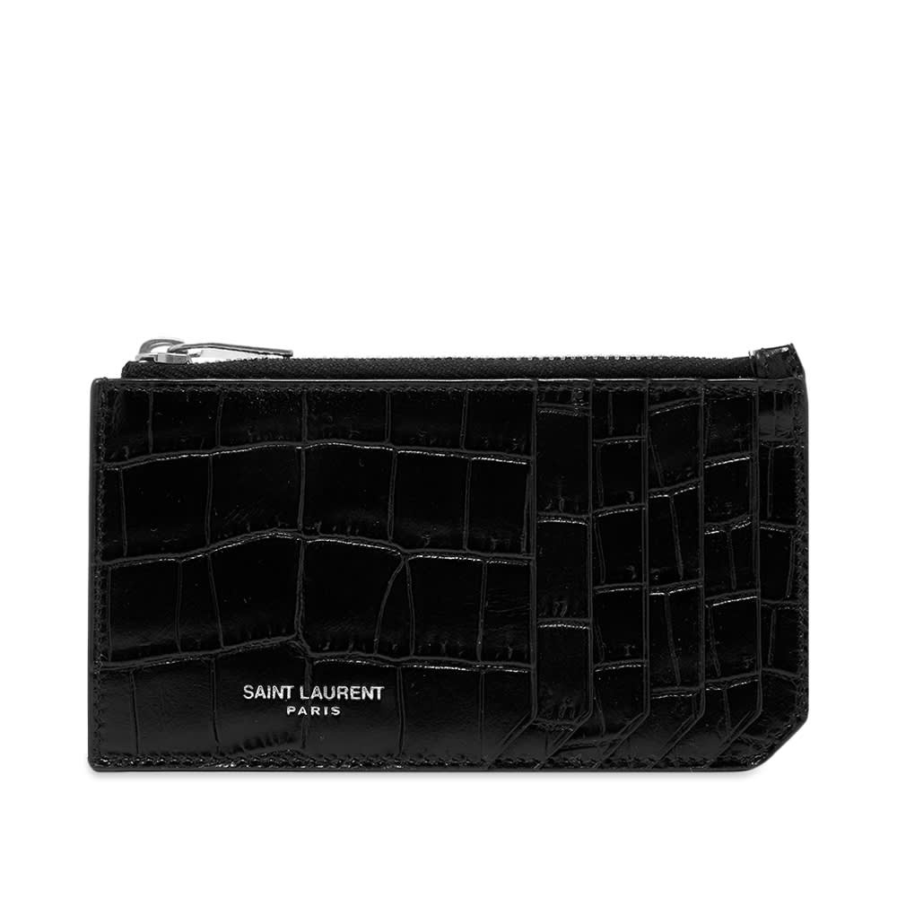 Saint Laurent Croc Zip Card Case - 1