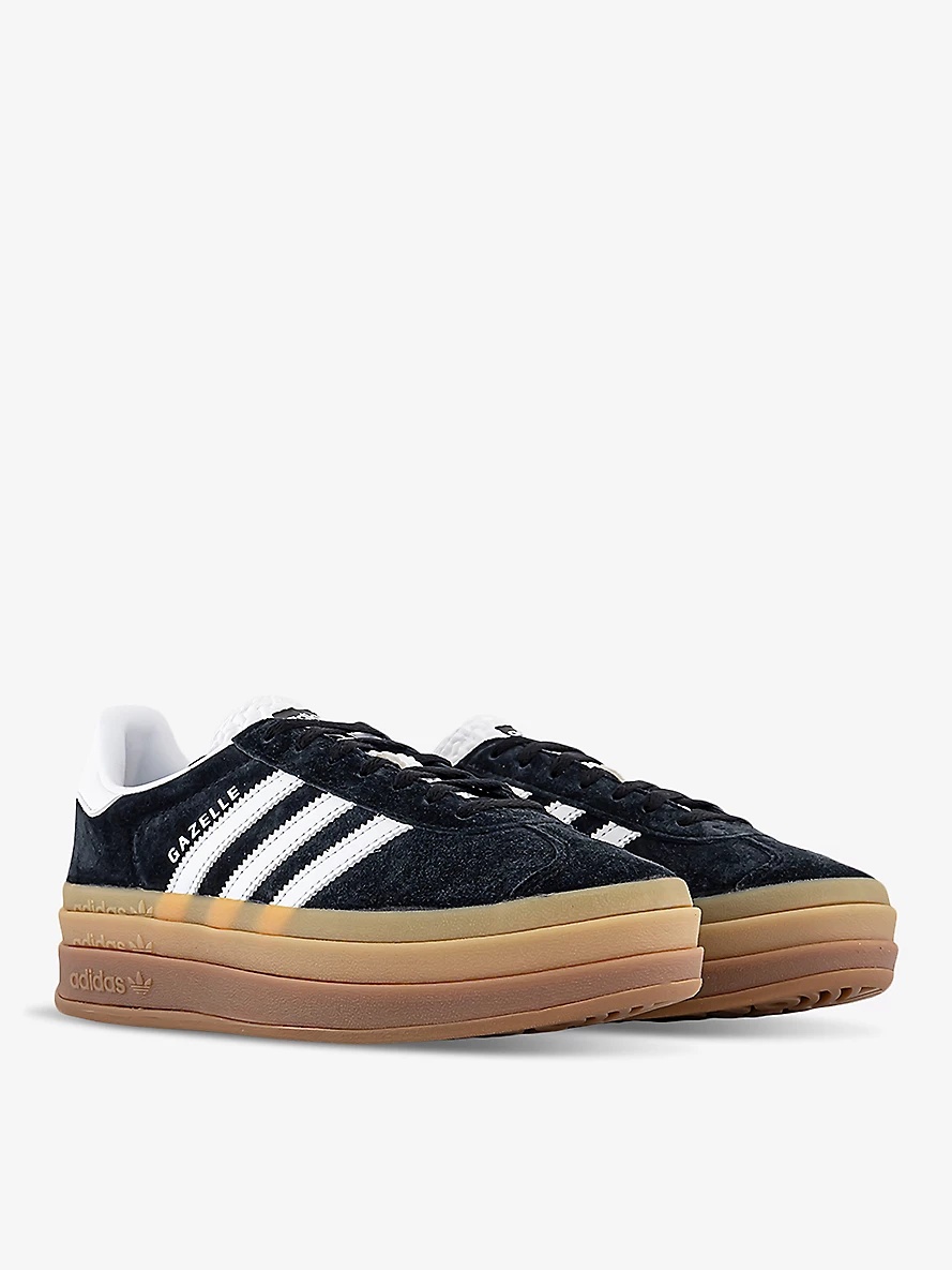 Gazelle Bold brand-embellished suede low-top trainers - 3