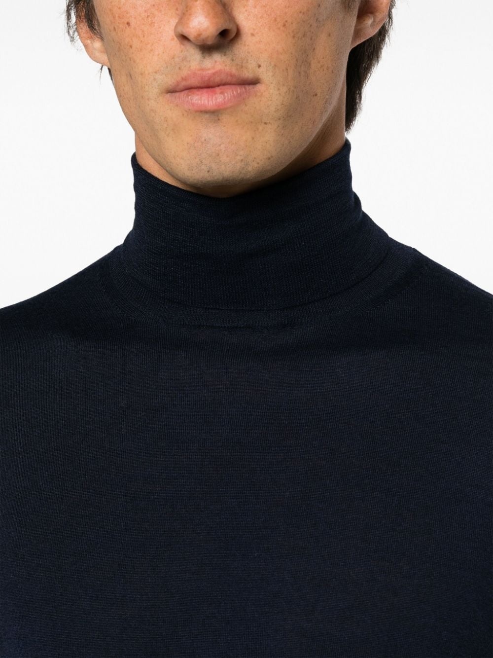 fine-knit roll-neck jumper - 5
