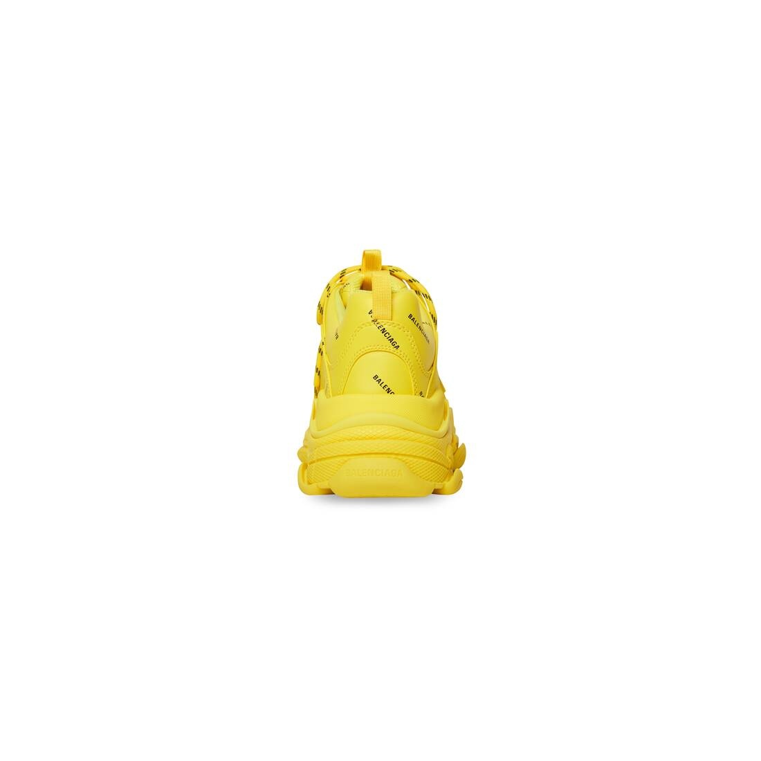 Men's Triple S Sneaker Allover Logo in Yellow - 5