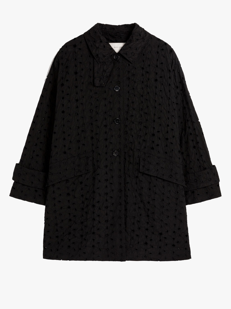 HUMBIE BLACK EMBROIDERED OVERCOAT 1