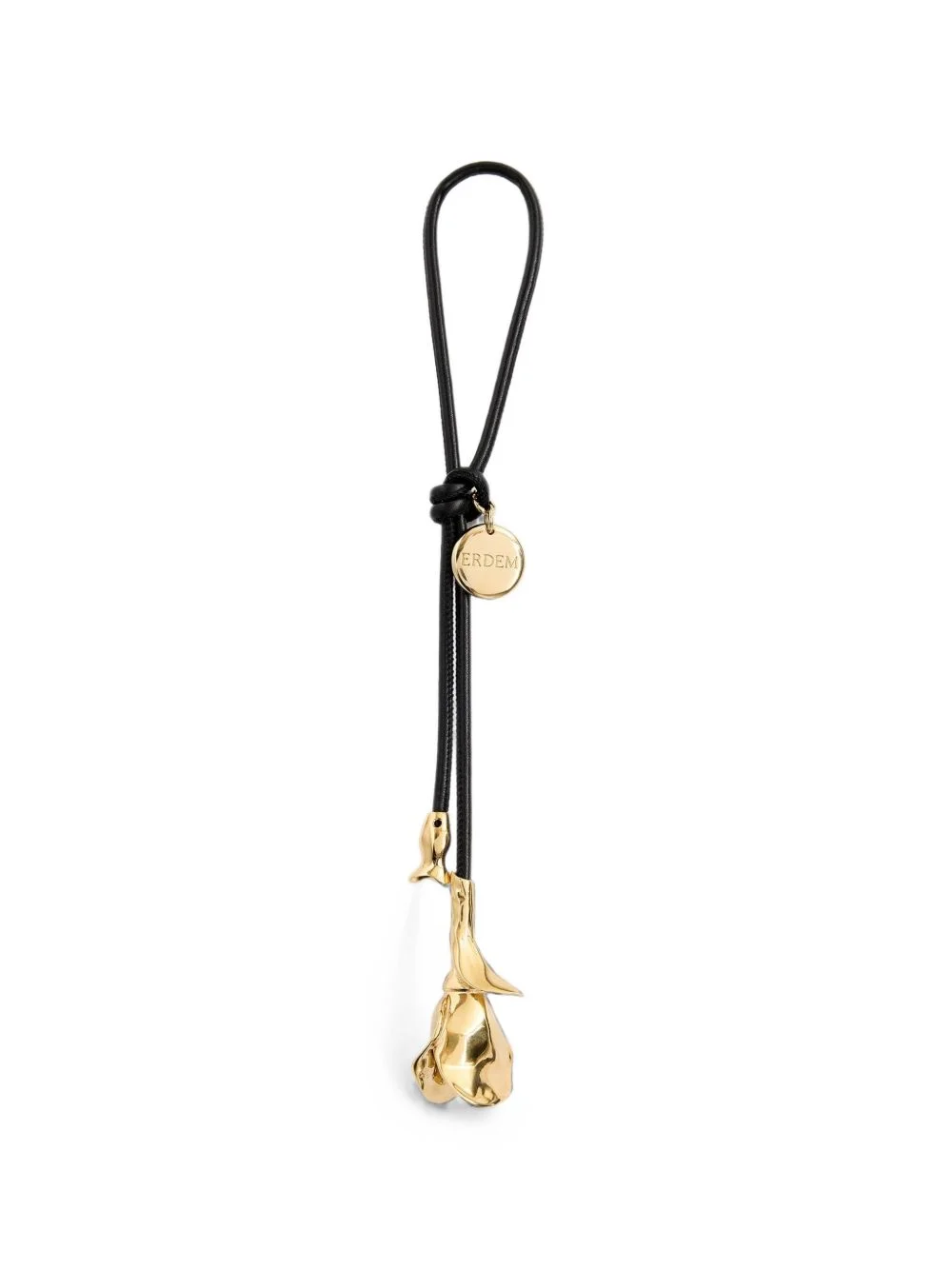 Flora leather bag charm - 1