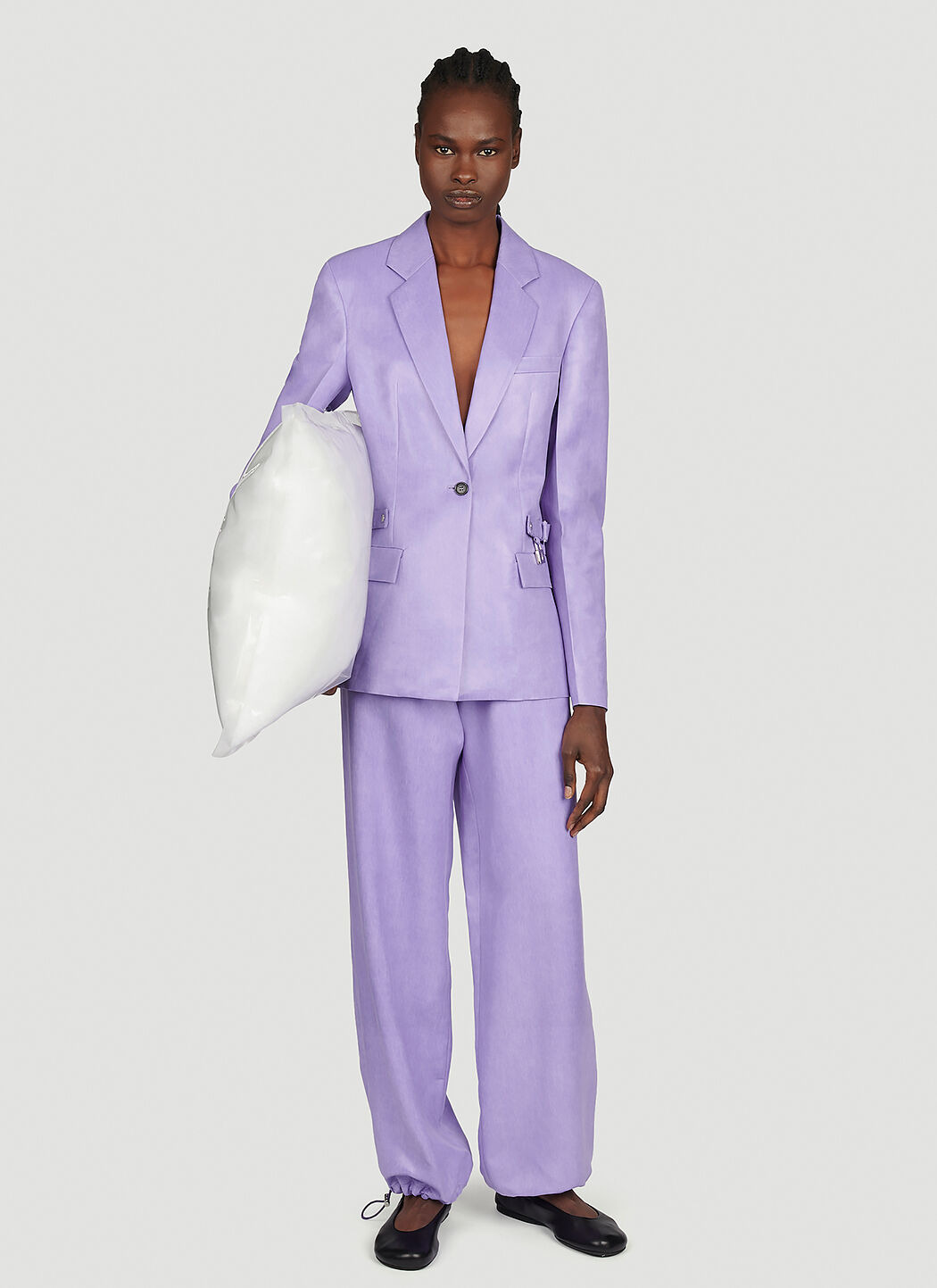 Padlock Strap Suit Single Breasted Blazer - 2