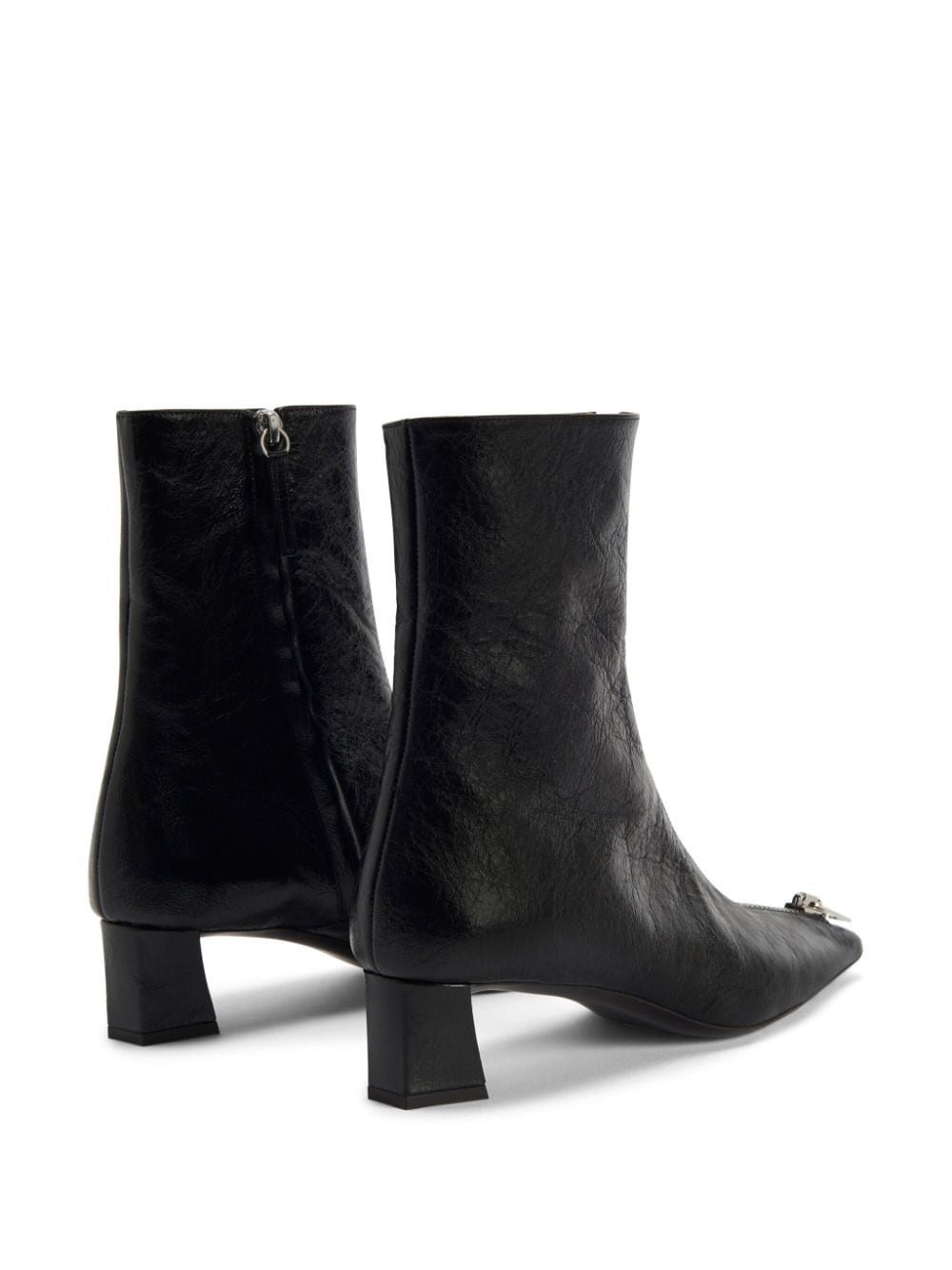 Oraine zip-detail leather ankle boots - 3