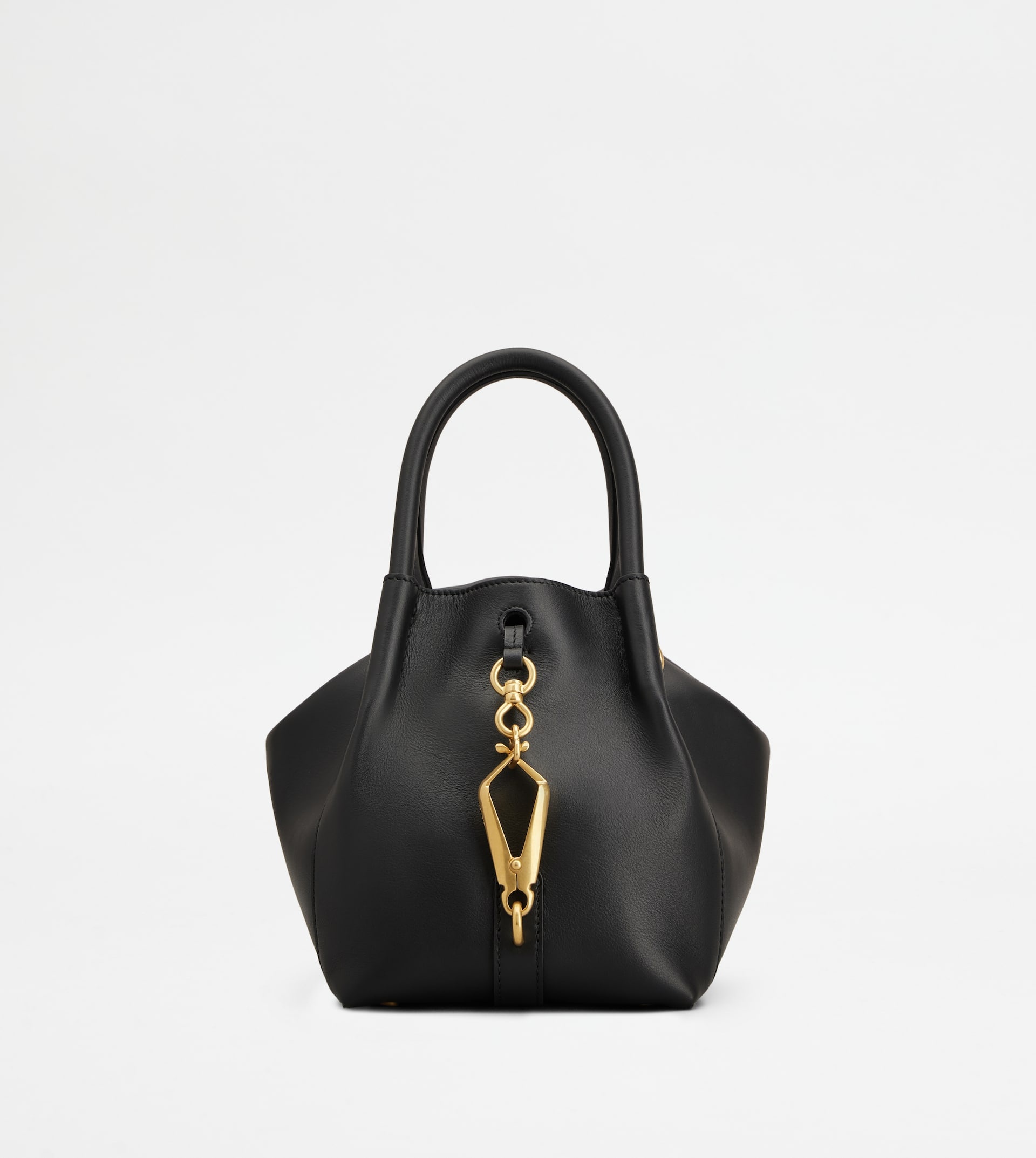 SATCHEL IN LEATHER MINI - BLACK - 1