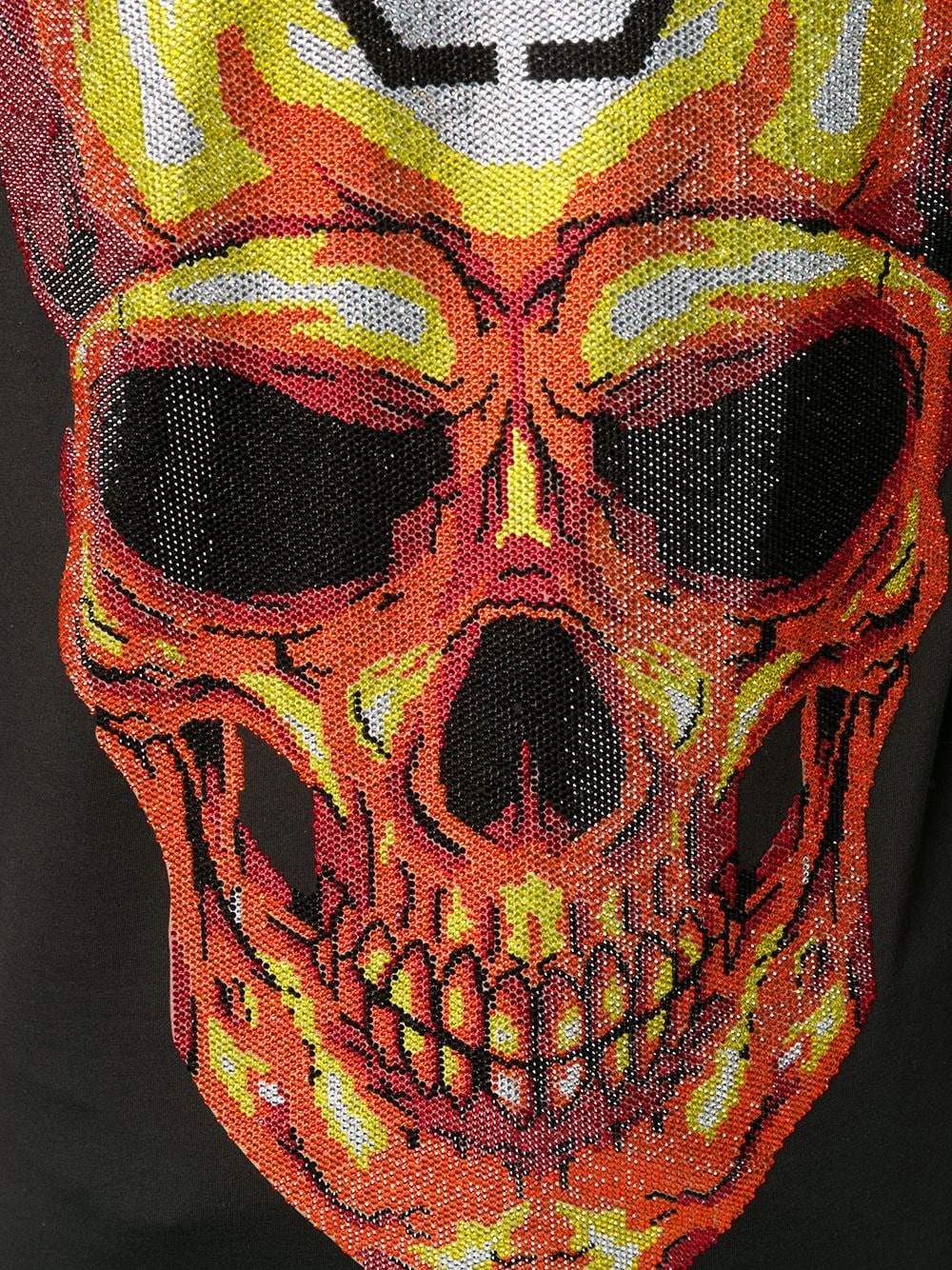 crystal skull print T-shirt - 5