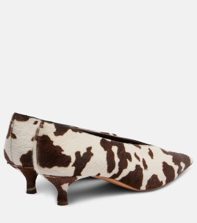 Babouche cow-print calf hair pumps 2