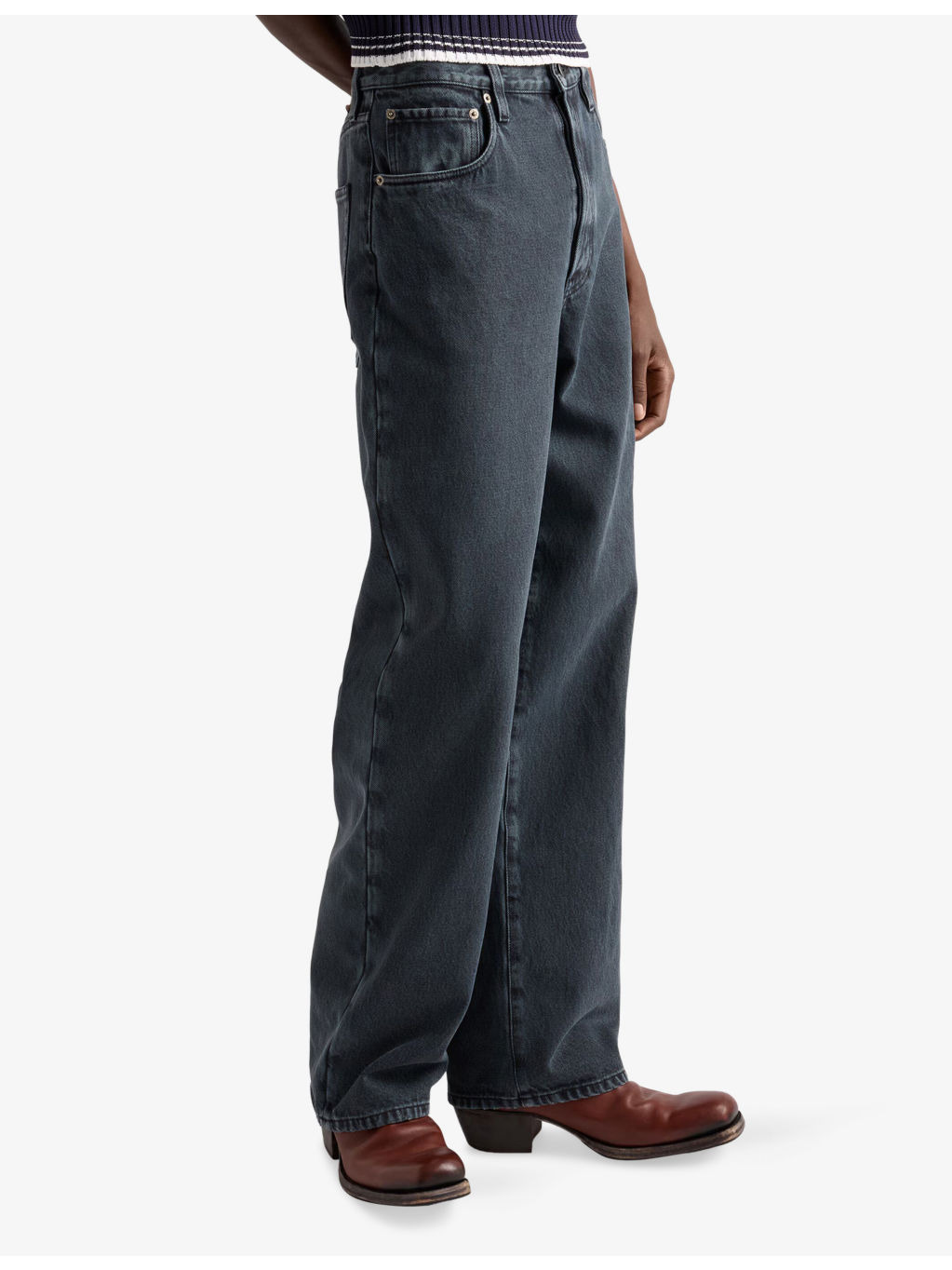 Vintage-Wash Regular Denim Jeans - 3