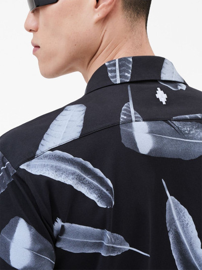 Marcelo Burlon County Of Milan Wind Feathers-print cotton shirt outlook