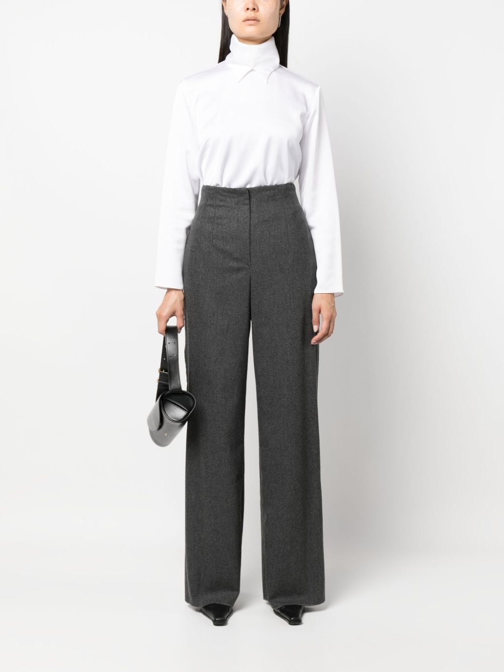 straight-leg high-waist trousers - 2