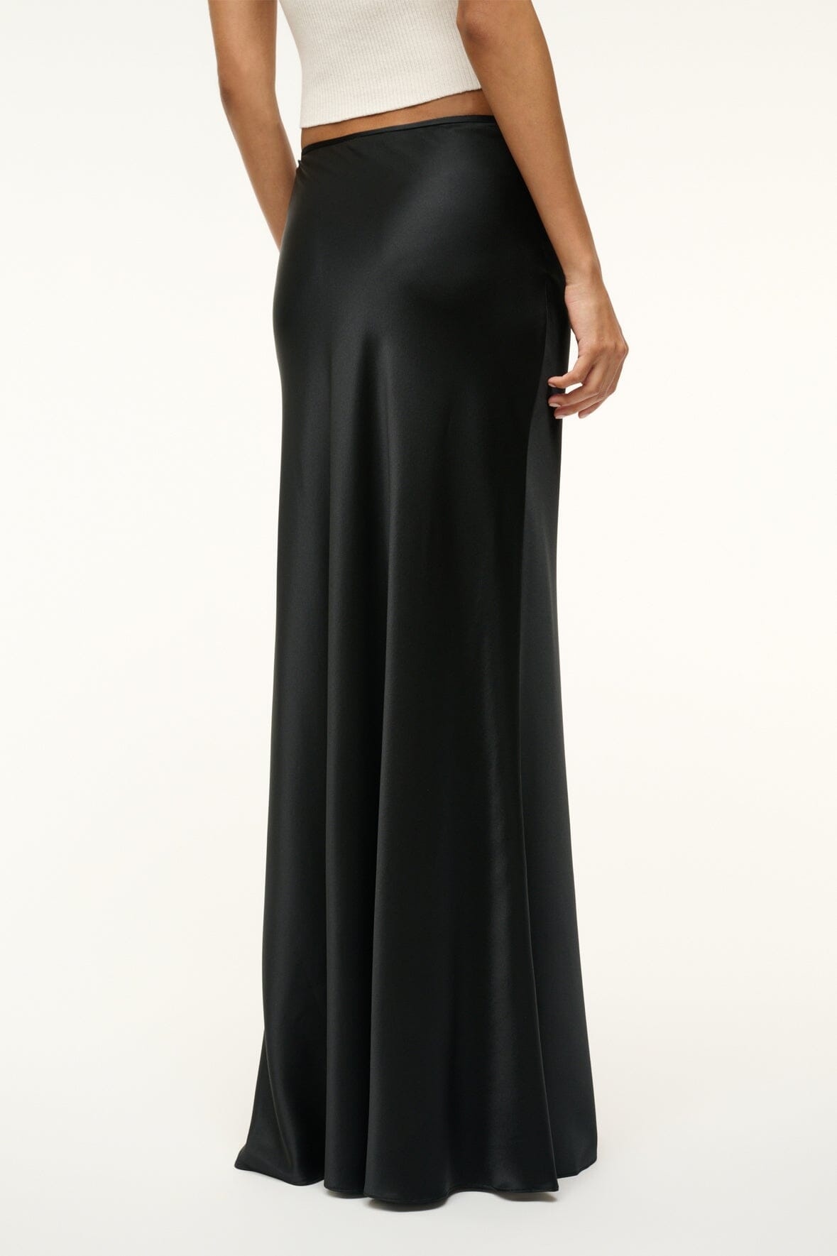 STAUD ODIN SILK SKIRT BLACK - 4