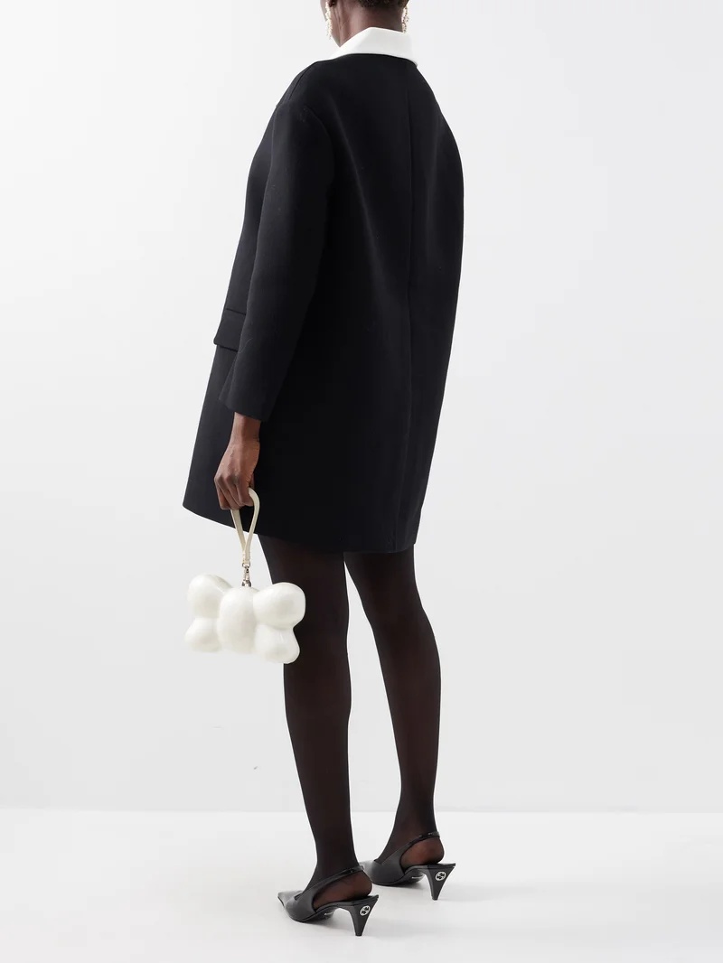 Black Single Breasted Coat - 6